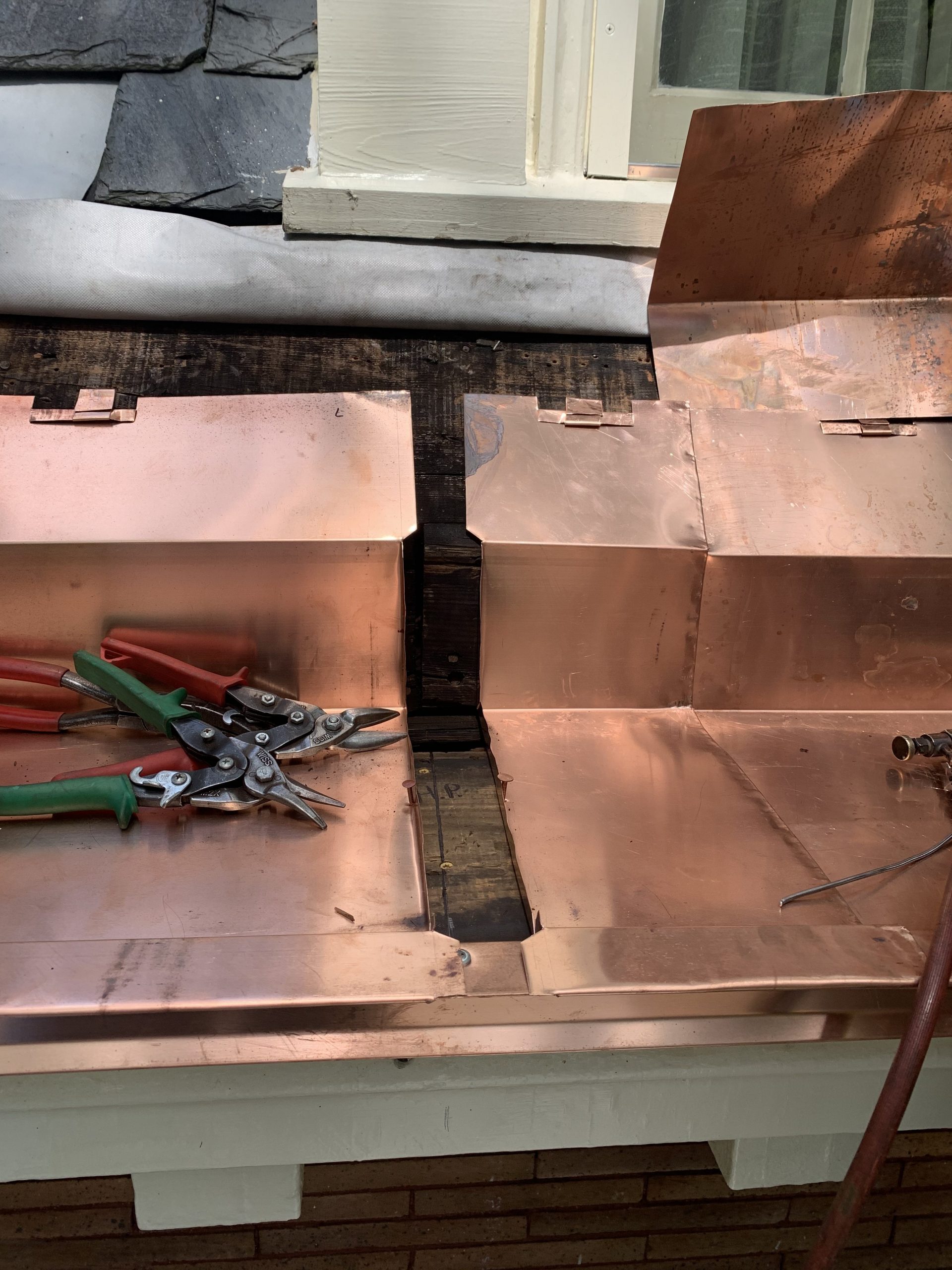 Copper Box Gutter Expansion Joint