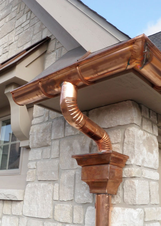 Copper Half Roun Gutters